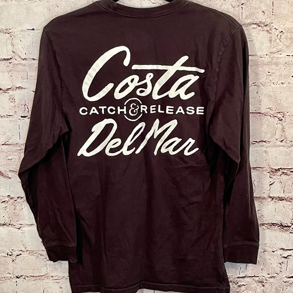 Mens Costa Del Mar Long Sleeve Tee Black Size Small - Picture 5 of 5